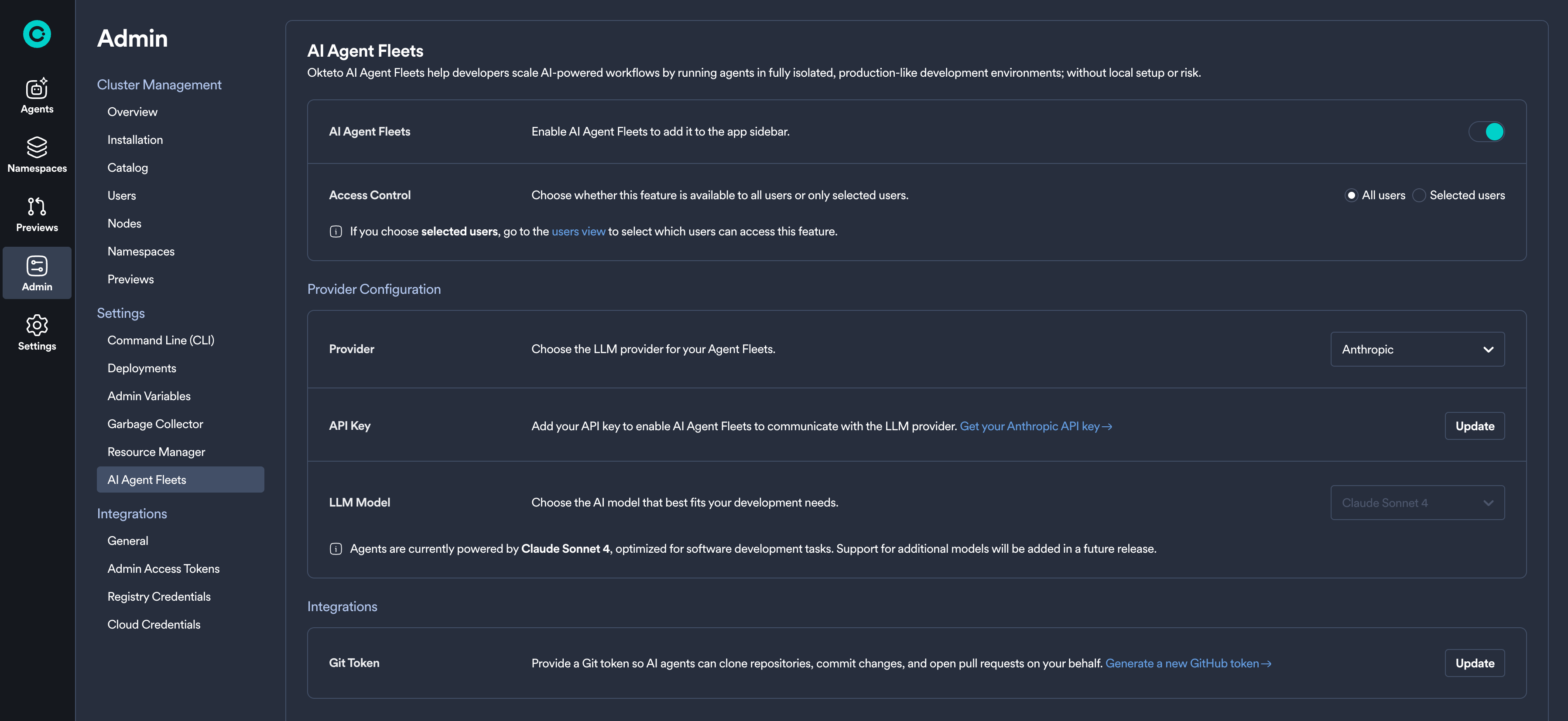 Okteto AI configuration